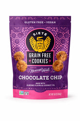 Siete empaque frontal de galletas con sabor vainilla mexicana y chispas, atractivo para merienda