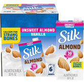 Silk cartón frontal vainilla mostrando la marca y beneficio de alternativa vegetal