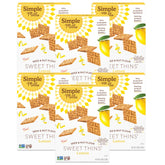 Simple Mills empaque frontal de Sweet Thins Lemon mostrando cajas individuales y beneficio práctico