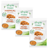 Simple Mixes frente de caja de caramelo salado mostrando diseño y ventajas