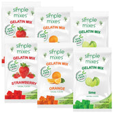Simple Mixes frente del empaque mostrando pack de seis variedades y conveniencia