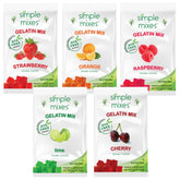 Simple Mixes pack frontal mostrando cinco cajas variadas y beneficios naturales