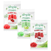 Simple Mixes pack frontal mostrando las tres cajas y beneficios naturales