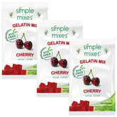 Simple Mixes caja frontal sabor cereza mostrando diseño y beneficio natural