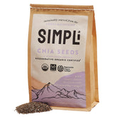 SIMPLi empaque frontal semillas de chía 12 oz, apariencia confiable