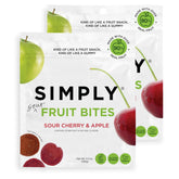 Simply Fruit Bites frente del paquete mostrando sabor y marca