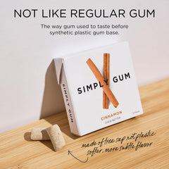 SIMPLY Gum envase abierto con 15 piezas listo para llevar y conveniencia