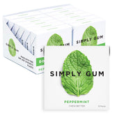 Simply Gum frente del empaque mostrando diseño y menta fresca