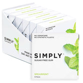 SIMPLY Gum envase frontal mostrando etiquetas naturales y beneficios