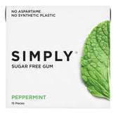 SIMPLY Gum lata frontal menta mostrando diseño y frescura