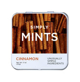 Simply Mints frente del envase con diseño y beneficio de portabilidad