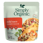 Simply Organic frente del empaque mostrando tamaño y diseño, conveniencia inmediata