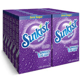 SINGLES TO GO! frontal del paquete de 72 sobres sabor uva, portátil y práctico