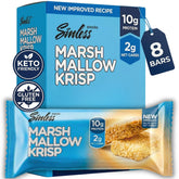 Sinless Snacks empaque frontal mostrando las 8 barras y beneficios keto
