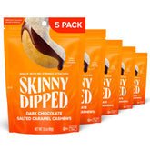 SKINNYDIPPED anverso del paquete mostrando diseño y nombre, ideal para identificar el snack