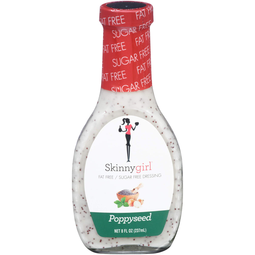 Skinnygirl botella frontal Poppyseed muestra tamaño y diseño