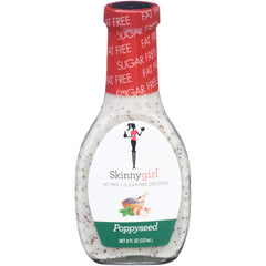 Skinnygirl botella frontal Poppyseed muestra tamaño y diseño