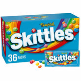 Skittles empaque frontal mostrando caja y beneficios para eventos