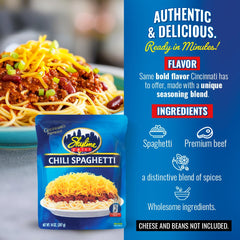 Skyline Chili como topping en hot dog estilo Cheese Coney, opción sabrosa y rápida