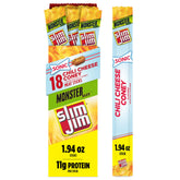 Slim Jim palitos empacado frontal, muestra sabor Sonic y conveniencia