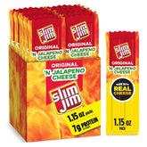 Slim Jim empaque frontal mostrando caja de 14 unidades y conveniencia