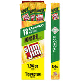 Slim Jim caja frontal con 18 palitos Tabasco, ideal para almacenamiento