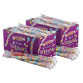 Smarties collar frontal mostrando rollos envueltos y colores vibrantes, ideal para fiestas