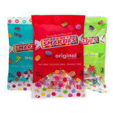 Smarties frente del empaque mostrando los tres rollos y variedad de sabores