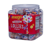 Smarties tarro frontal con 60 paletas, presentación llamativa