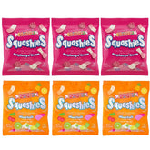 Smarties empaques frontales mostrando sabores y cantidad, conveniencia para compartir