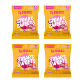 SmartSweets paquete frontal mostrando dos sabores y bajo azúcar