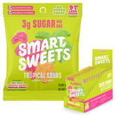 SmartSweets frontal del paquete mostrando la marca y beneficio de bajo azúcar