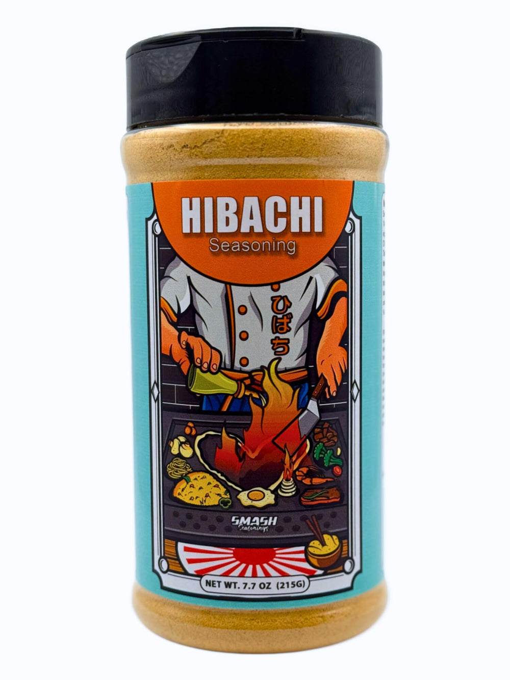Smash Seasonings frasco delantero mostrando etiqueta y tamaño práctico