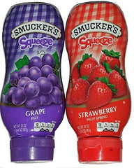 Smucker's frasco vista frontal mostrando etiqueta clara y sabor reconocible para desayunos