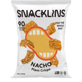SNACKLINS bolsa frontal mostrando diseño y porción, práctico para llevar