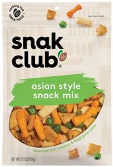 Snak Club frontal de bolsa resellable mostrando mezcla y conveniencia