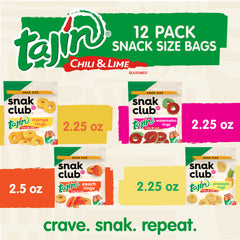 Snak Club polvo Tajín adherido al aro mostrando sabor intenso