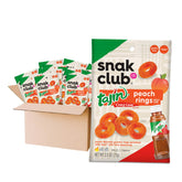 Snak Club vista frontal del paquete que muestra bolsitas individuales y beneficio de portabilidad