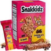 Snakkidz frente del empaque mostrando 15 barras, ideal para familias