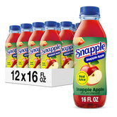 Snapple botella frontal mostrando etiqueta y beneficio de sabor natural