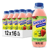 Snapple botella frontal kiwi fresa mostrando etiqueta y color refrescante