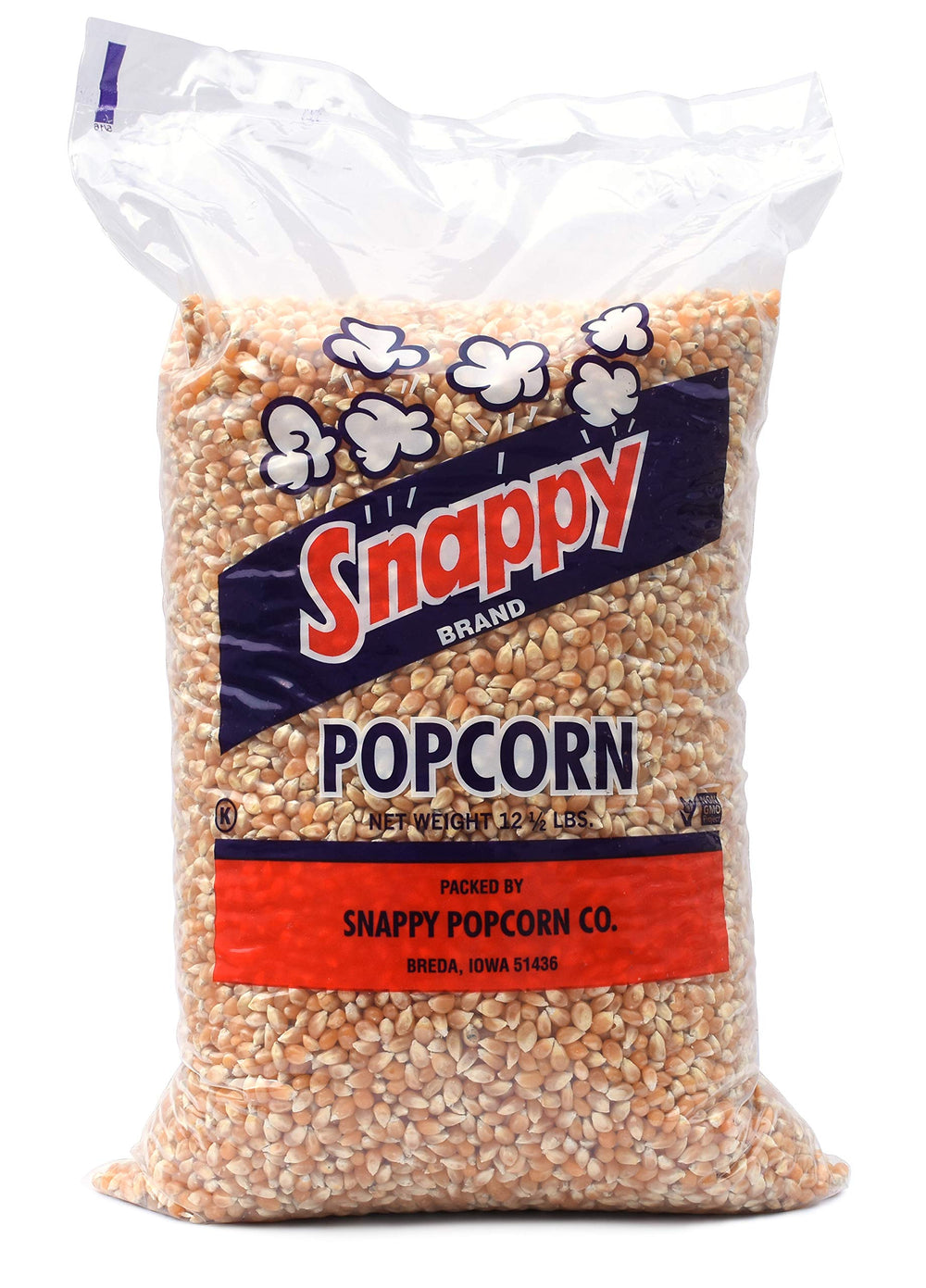 SNAPPY bolsa frontal 12.5 lb mostrando cantidad y empaque práctico
