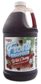 Snappy Frosti Tropics garrafa frente mostrando etiqueta y color vibrante
