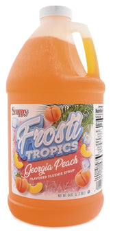 SNAPPY Frosti Tropics envase frontalen muestra media galón y conveniencia