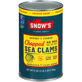 Snow's lata frontal 51 oz mostrando tamaño y marca, ideal para cocinas profesionales