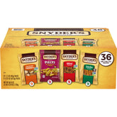 Snyder's of Hanover vista frontal del pack de 36 bolsas, conveniencia inmediata