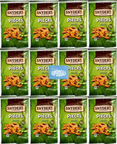 Snyder's of Hanover frontal del paquete mostrando sabor jalapeño y conveniencia