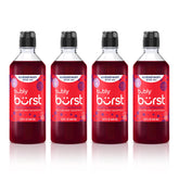 SodaStream Bubly Burst Cherry Lemonade frente del empaque mostrando botellas y beneficio de dosificación