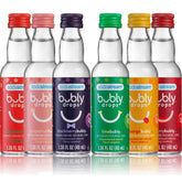 SodaStream frasco Bubly frente mostrando paquete variedad y conveniencia