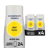 sodastream pack frontal de 4 botellas mostrando el envase y beneficio ahorro